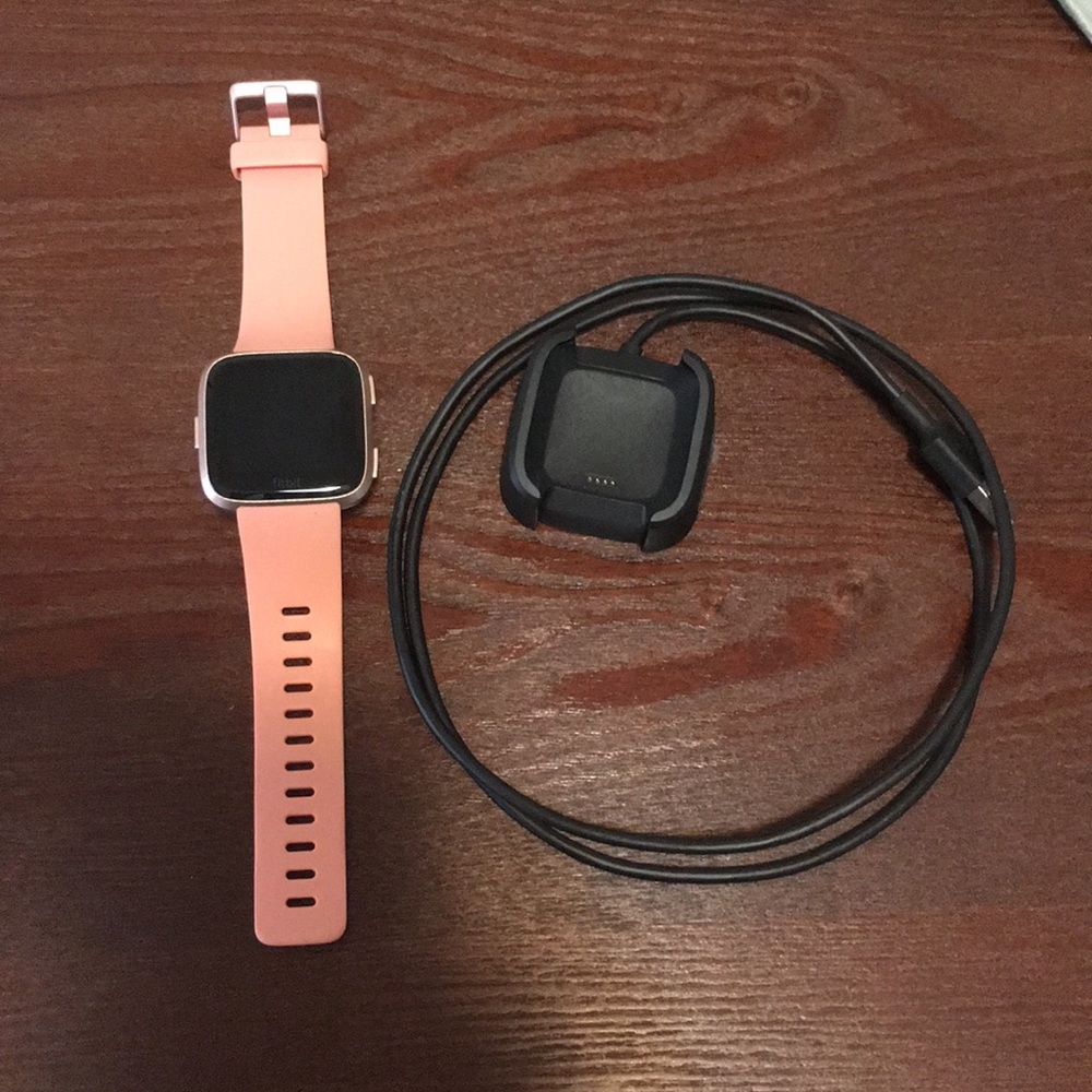 Rose Gold and Pink Fitbit Versa